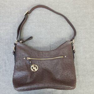Giani Bernini Purse Crossbody Brown Pockets Adjustable Strap Man Made